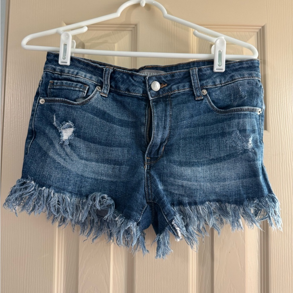 Just USA Blue Distressed Jean Shorts